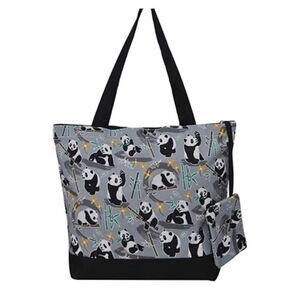 NGIL Panda bear Canvas Tote Bag